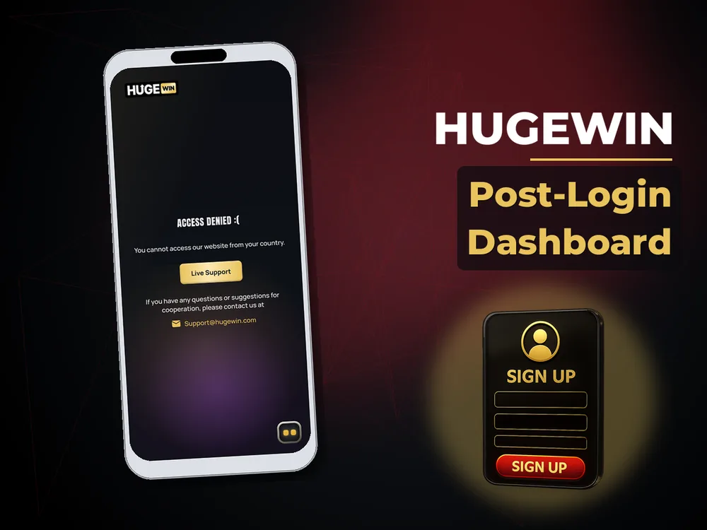 HugeWin - Post-Login Dashboard